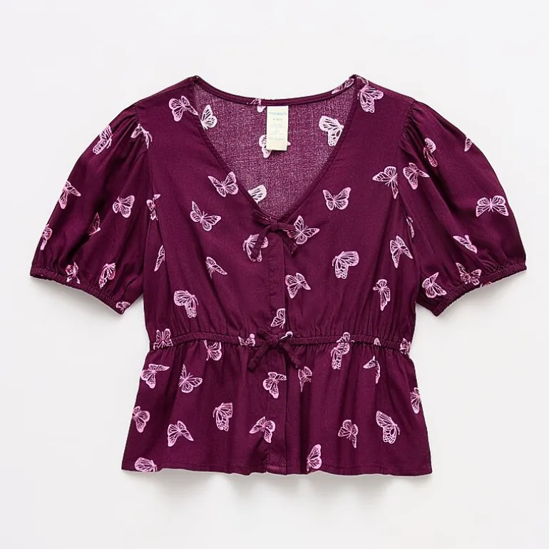Thereabouts Little & Big Kid Girls Scoop Neck Sleeveless Blouse
