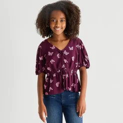 Thereabouts Little & Big Kid Girls Scoop Neck Sleeveless Blouse