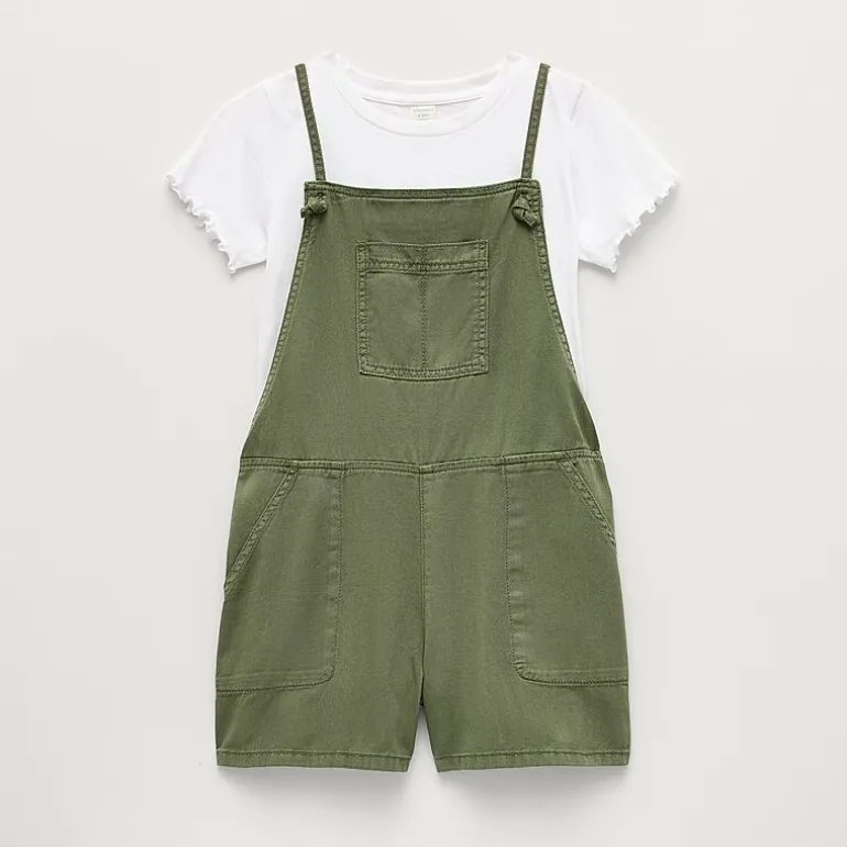 Thereabouts Little & Big Kid Girls Square Neck Sleeveless Romper Set