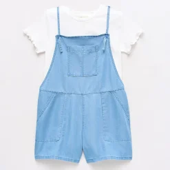 Thereabouts Little & Big Kid Girls Square Neck Sleeveless Romper Set