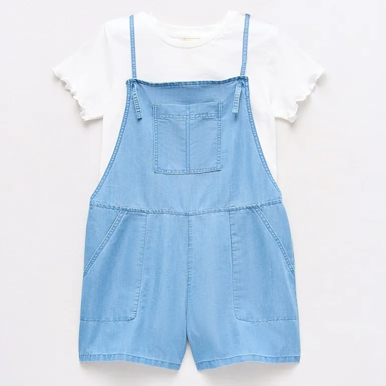 Thereabouts Little & Big Kid Girls Square Neck Sleeveless Romper Set