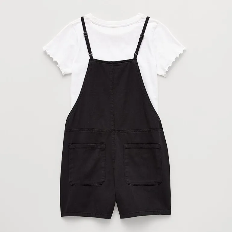 Thereabouts Little & Big Kid Girls Square Neck Sleeveless Romper Set