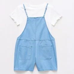 Thereabouts Little & Big Kid Girls Square Neck Sleeveless Romper Set