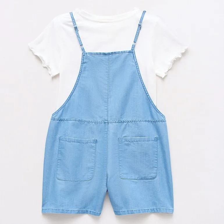 Thereabouts Little & Big Kid Girls Square Neck Sleeveless Romper Set