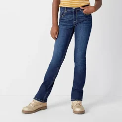 Thereabouts Little & Big Kid Girls Adjustable Waist Stretch Fabric Superflex Mid Rise Regular Fit Bootcut Jean