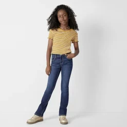 Thereabouts Little & Big Kid Girls Adjustable Waist Stretch Fabric Superflex Mid Rise Regular Fit Bootcut Jean