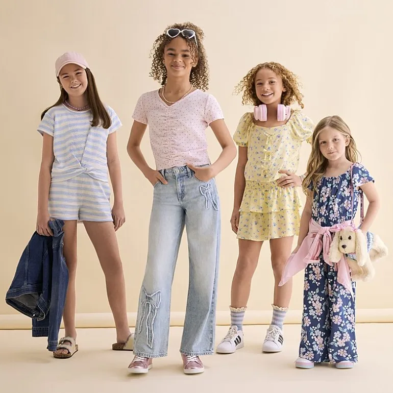 Thereabouts Little & Big Kid Girls Wide Leg Jean