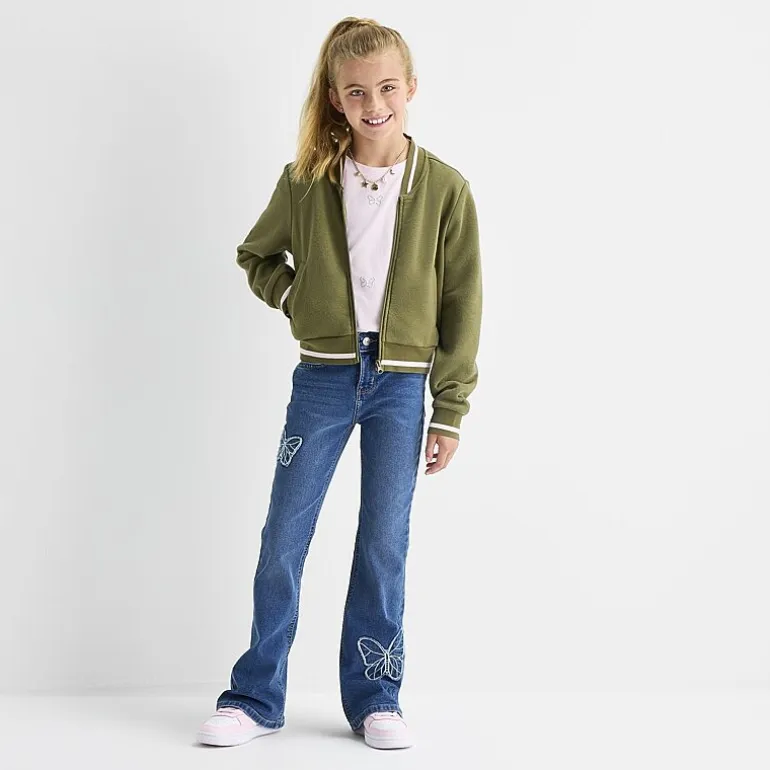 Thereabouts Little & Big Kid Girls Low Rise Flare Leg Jean
