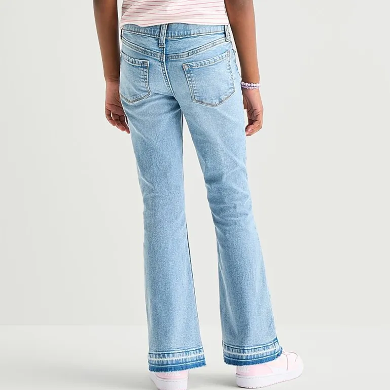 Thereabouts Little & Big Kid Girls Adjustable Waist Low Rise Flare Leg Jean