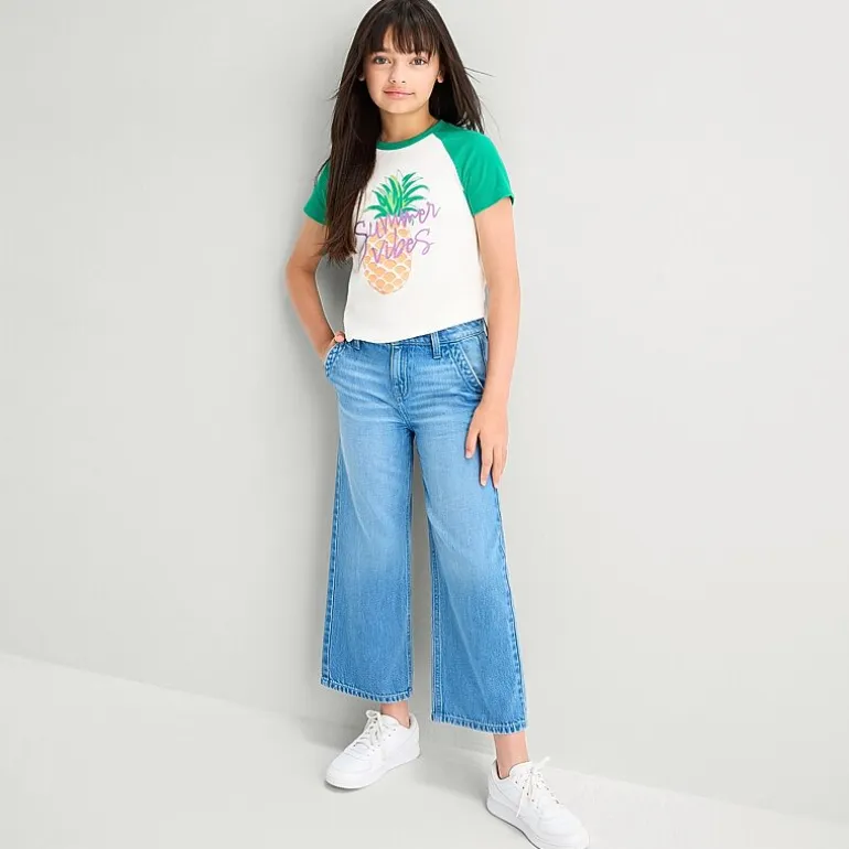Thereabouts Little & Big Kid Girls Adjustable Waist Cropped Jean