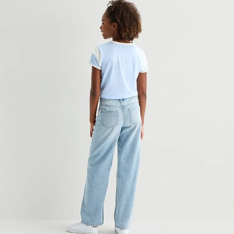 Thereabouts Little & Big Kid Girls Mid Rise Wide Leg Jean