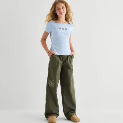 Thereabouts Little & Big Kid Girls Stretch Fabric Mid Rise Straight Cargo Pant