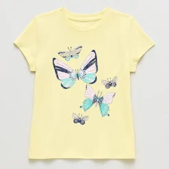 Thereabouts Little & Big Kid Girls Crew Neck Short Sleeve Classic Fit Graphic T-Shirt