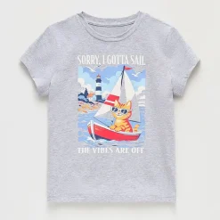 Thereabouts Little & Big Kid Girls Crew Neck Short Sleeve Classic Fit Graphic T-Shirt