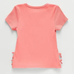 Thereabouts Little & Big Kid Girls Crew Neck Short Sleeve Embroidered T-Shirt