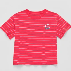 Thereabouts Little & Big Kid Girls Crew Neck Short Sleeve Boxy Fit Graphic T-Shirt