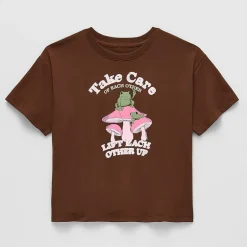Thereabouts Little & Big Kid Girls Crew Neck Short Sleeve Boxy Fit Graphic T-Shirt