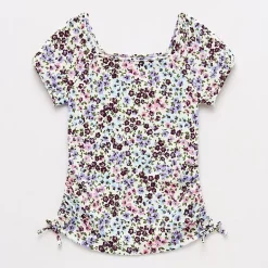 Thereabouts Little & Big Kid Girls Square Neck Short Sleeve T-Shirt