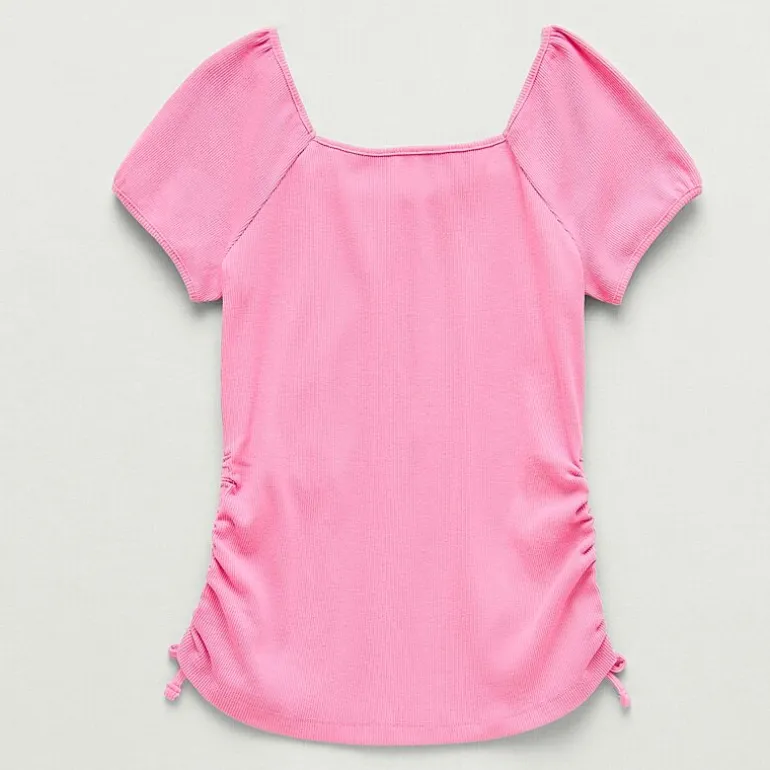 Thereabouts Little & Big Kid Girls Square Neck Short Sleeve T-Shirt