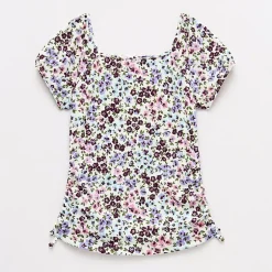 Thereabouts Little & Big Kid Girls Square Neck Short Sleeve T-Shirt