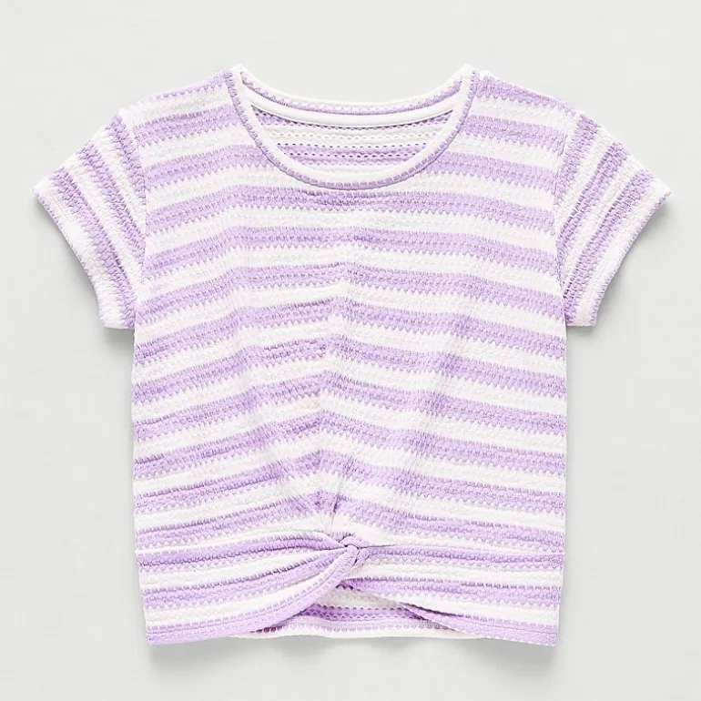Thereabouts Little & Big Kid Girls Crew Neck Short Sleeve T-Shirt