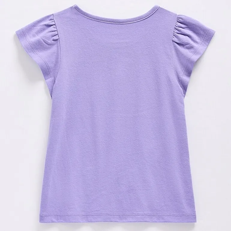 Thereabouts Little & Big Kid Girls Crew Neck Short Sleeve Regular Fit Graphic T-Shirt