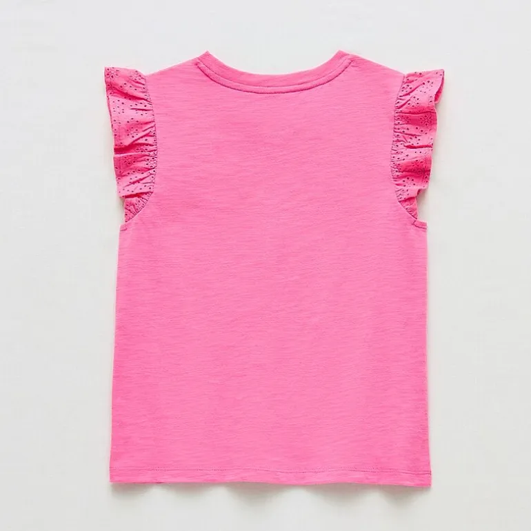 Thereabouts Little & Big Kid Girls Crew Neck Short Sleeve Embroidered T-Shirt