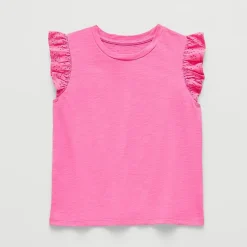 Thereabouts Little & Big Kid Girls Crew Neck Short Sleeve Embroidered T-Shirt