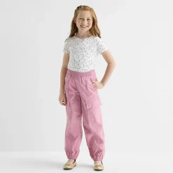 Thereabouts Little & Big Kid Girls Crew Neck Short Sleeve T-Shirt
