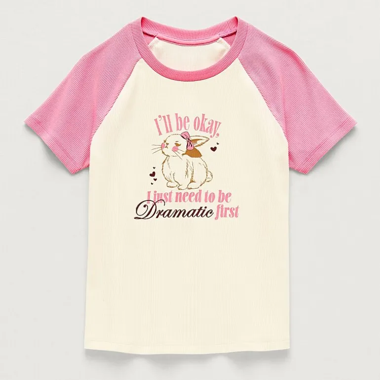 Thereabouts Little & Big Kid Girls Round Neck Short Sleeve T-Shirt