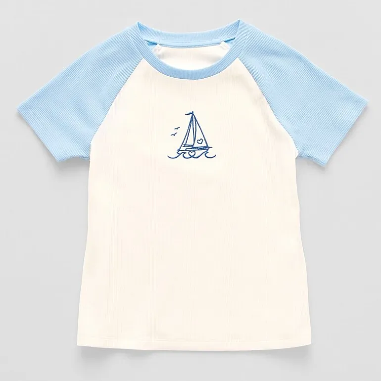 Thereabouts Little & Big Kid Girls Round Neck Short Sleeve T-Shirt