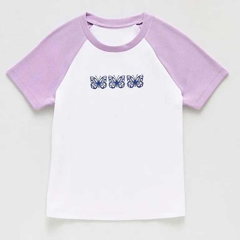 Thereabouts Little & Big Kid Girls Round Neck Short Sleeve T-Shirt