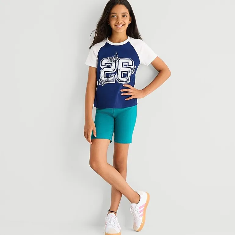 Thereabouts Little & Big Kid Girls Round Neck Short Sleeve T-Shirt