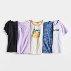 Thereabouts Little & Big Kid Girls Round Neck Short Sleeve T-Shirt
