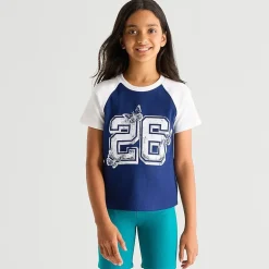 Thereabouts Little & Big Kid Girls Round Neck Short Sleeve T-Shirt