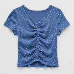 Thereabouts Little & Big Kid Girls V Neck Short Sleeve T-Shirt