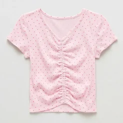 Thereabouts Little & Big Kid Girls V Neck Short Sleeve T-Shirt