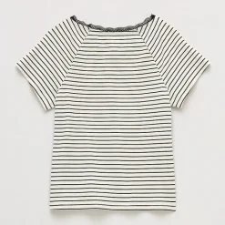 Thereabouts Little & Big Kid Girls Boat Neck Short Sleeve Lace Trim T-Shirt