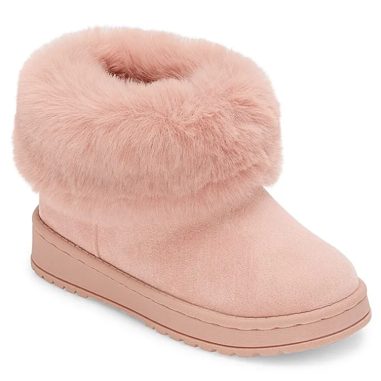 Thereabouts Little & Big Kid Girls Kaylee Faux Fur Lined Flat Heel Winter Boots
