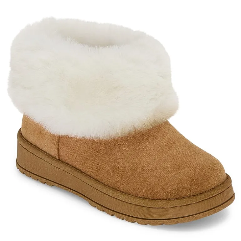 Thereabouts Little & Big Kid Girls Kaylee Faux Fur Lined Flat Heel Winter Boots