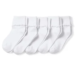 Thereabouts Little & Big Kid Girls 5 Pair Turncuff Socks
