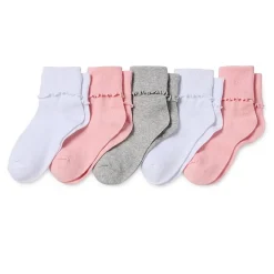 Thereabouts Little & Big Kid Girls 5 Pair Turncuff Socks