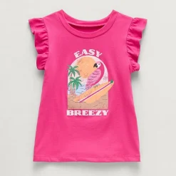 Thereabouts Little Girls Round Neck Short Sleeve T-Shirt