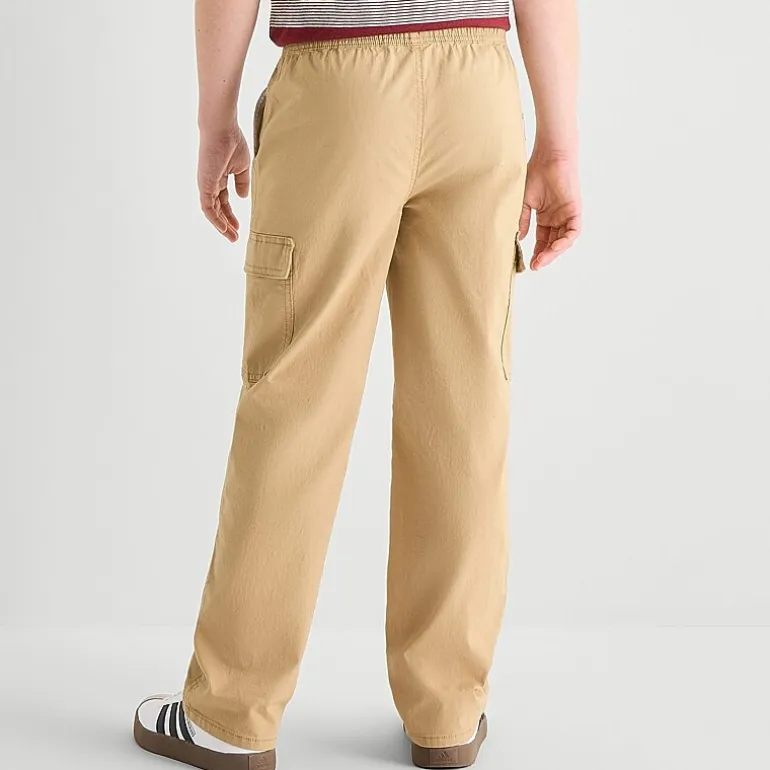 Thereabouts Pull-On Little & Big Kid Boys Drawstring Waist Straight Cargo Pant