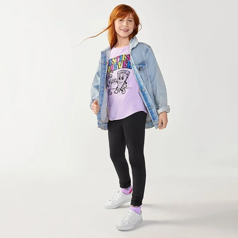 Thereabouts Solid Little & Big Kid Girls Knit Full Length Leggings