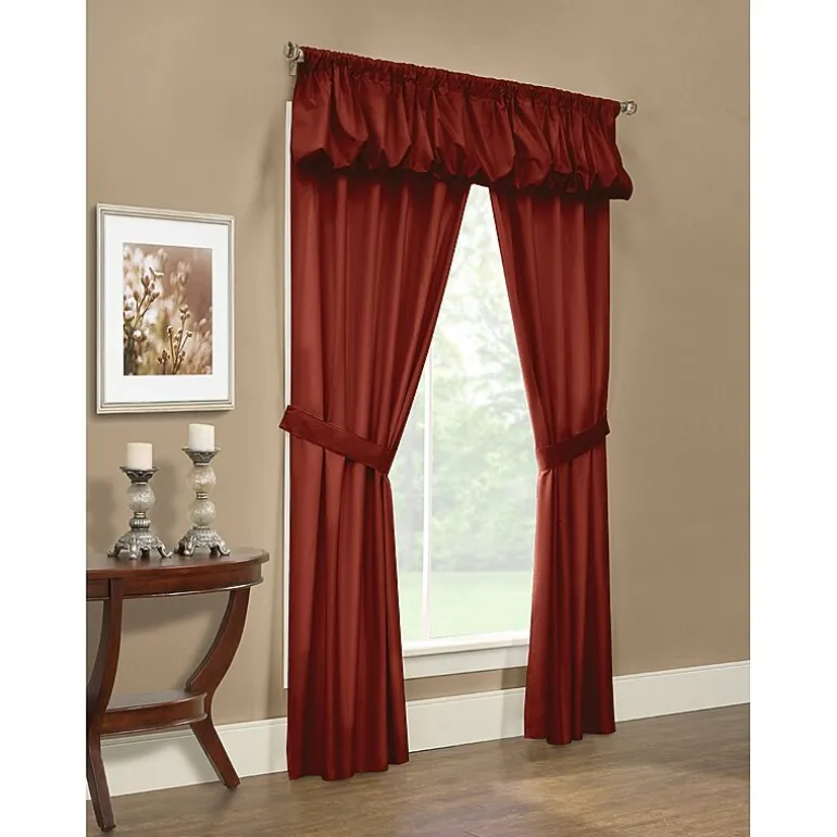 THERMALOGIC™ Prescott Thermalogic 5pc Rod Pocket Energy Saving Light-Filtering Set of 2 Curtain Panel