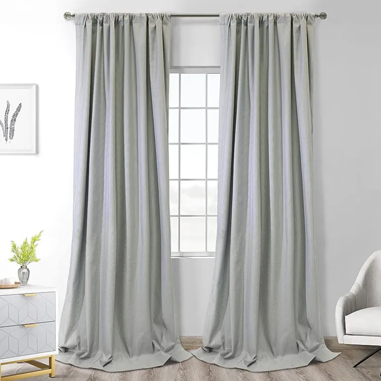 Thermaplus Brooklyn Rod Pocket Back Tab Energy Saving 100% Blackout Single Curtain Panel