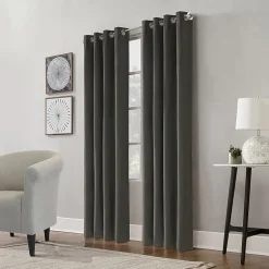 Thermaplus Edison Grommet Top Energy Saving 100% Blackout Single Curtain Panel