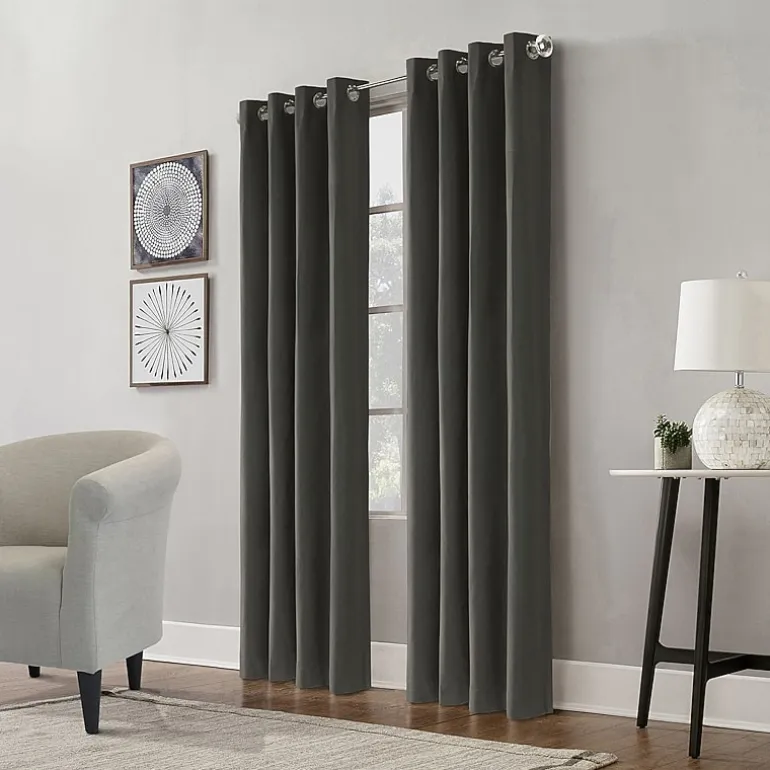 Thermaplus Edison Grommet Top Energy Saving 100% Blackout Single Curtain Panel