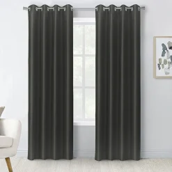 Thermaplus Glacier Grommet Top 100% Blackout Single Curtain Panel
